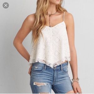 American eagle lace handkerchief cami